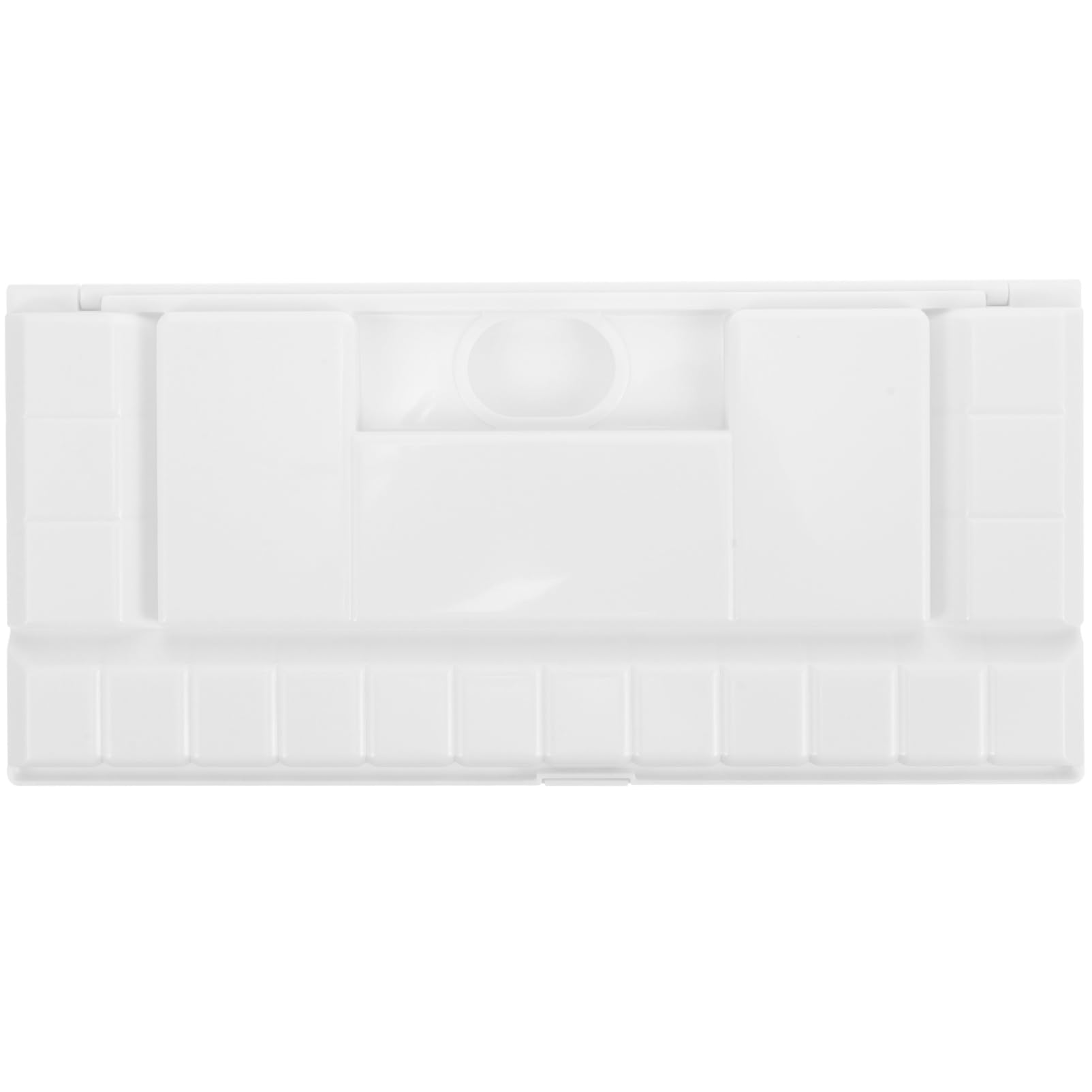 HOMSFOU Portable Watercolor Palette Empty Paint Tray Palette 18 Sections for Travel Artists