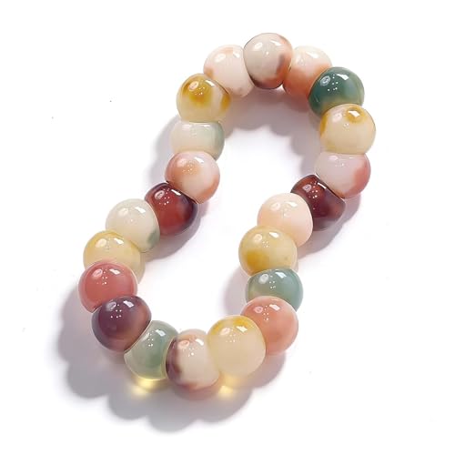 Lyfange Mudi Fidget Bracelet for Women Statement Trendy Fidget Bracelet Colorful Chunky Bodhi Beaded Bracelet Anxiety Stress Protection Bracelets Unique Mood Fashion Jewelry Accessories (colorful)