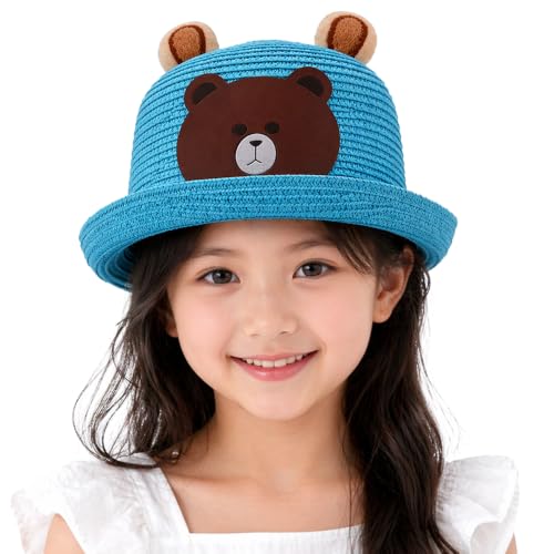 Image of VRITRAZ Baby Boy's and Girl's Kids Children Cute Printed Cartoon Gift Summer Fancy Dress Straw Fasion Hat Cap 1
