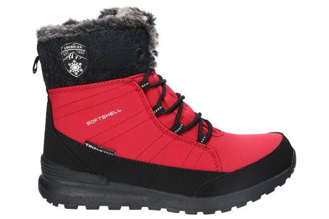 SN44 OCIEPLANE ŚNIEGOWCE BOTKI TRAPERY BUTY ZIMOWE RED 37
