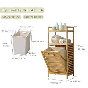 Laundry Hamper with 2-Tier Shelves & Tilt Out Basket, Laundry Baskets Organizer Hampers Bathroom Storage Shelf for Laundry Room, Bathroom, Nursery, Bedroom (Small - 15.7 in) Laundry Hamper with 2 Tier Shelves Tilt Out Basket Laundry Baskets Organizer Hampers Bathroom Storage Shelf for Laundry Room Bathroom Nursery Bedroom Small 157 in