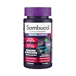 Sambucol Natural Black Elderberry Extra Defence Menthol Gummies |Vitamin A | Vitamin C | Vitamin D | Zinc |Advanced Immune Support Supplement| 30 Gummies