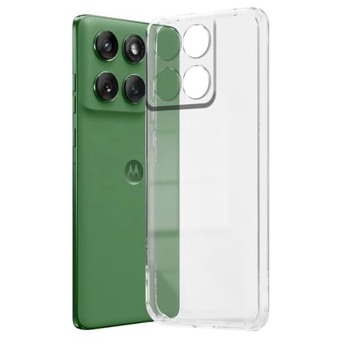 Image of Crystal Clear Back Case for Motorola Moto Edge 70 5G | Raised Bumps for Camera & Screen Protection | Clear Soft Silicone Back Case Cover for Motorola Moto Edge 70 5G (TPU | Transparent)