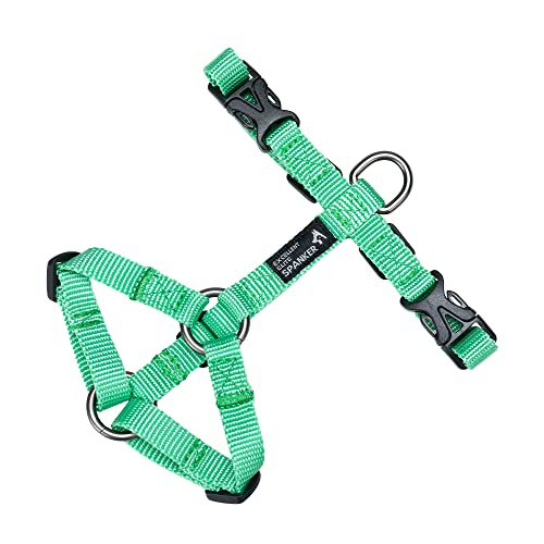 EXCELLENT ELITE SPANKER Adjustable Cat Harness No Pull Kitten Harness Nylon Easy Pet Harness for Small Kitten & Dogs Walking Hiking Green Red Purple(GRN) - Image 4