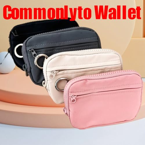 Commonlyto Wallet, Waterproof Nylon Material, Zippered Card Case with Id Window, For Women's Daily Travel (Green)2