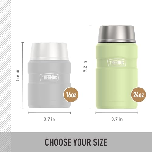 Image of THERMOS Stainless King Vacuum-Insulated Food Jar, 24 Ounce, Matte Green