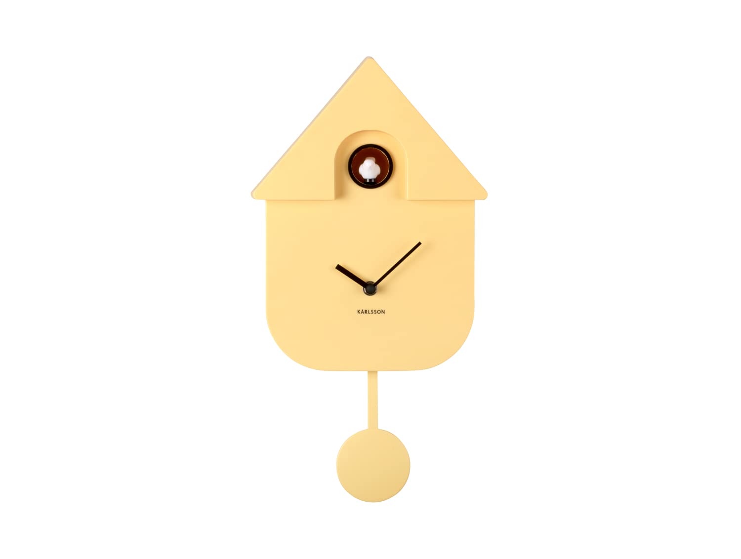 Karlsson Pendulum Modern Wall Cuckoo Clock (Soft Yellow - KA5768LY), standard size - Image 2