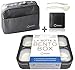 Boîte à Bento Conteneurs pour les Enfants Garçons Adultes, 3 Compartiment École Étanche Box ou la Planification de Repas Portion, Comprend des Pack de Glace Réfrigérant Glacière, Ustensiles, Gris Noir