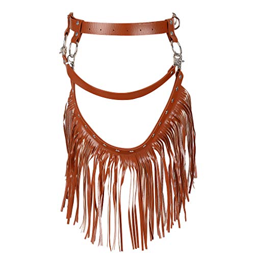 Cinto feminino ajustável para dança acessórios de roupa de dança cintura de borla gótico punk cinto,