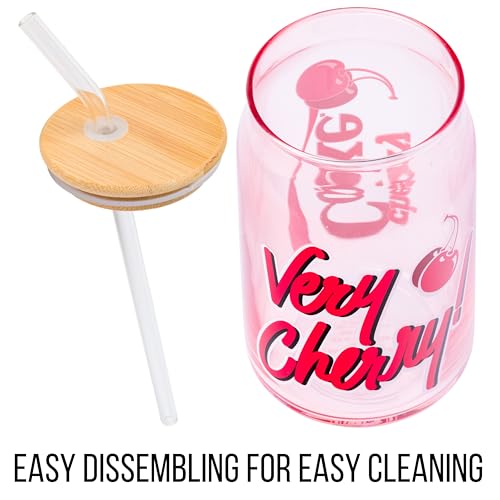 Image of Silver Buffalo Coca-Cola Cherry Coke Beverage Logo, Glass Tumbler, 16oz