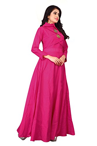Image of DHRUVI TRENDZ Women's Cotton Regular Fit Kurta
