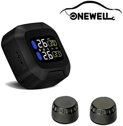 Onewell TPMS waterproof, lightning proof general wireless motorcycle tire pressure monitoring system for two-wheeled motorcycle