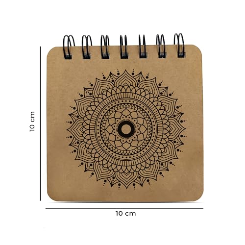 Image of Papero Pocket Size Sketch Book Pack of 3 | 140 GSM Thick Paper | 10 x 10 cm Mini Sketchbook | 40 Sheets Each | Portable Drawing Book for Sketching, Doodling & Journaling (Mandala)
