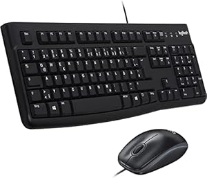 Logitech MK120 Kabelgebundenes Tastatur-Maus-Set Schwarz
