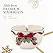 Spode Christmas Tree Ribbons Tea Light Candle Holder, 22K Gold Accents on Fine Earthenware, 3.75