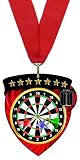 Emblemarket - Medalla de Metal con Imán - Dardos - Incluida Cinta de tu Elección
