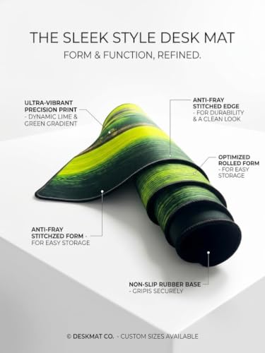Image of Saco XXL Gaming Mouse Pad for PC - Large Desk Mat 900x400x3mm, Extended Non-Slip Rubber Base, Waterproof Surface, Lush Green Landscape Design, Big Keyboard Mouse Pad for Office & Home Setups