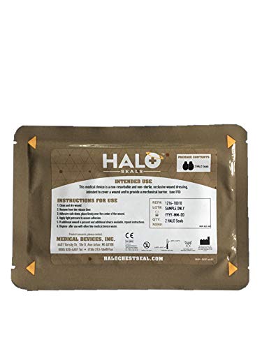 Halo Chest Seal for IFAK, 2 Seals Per Package