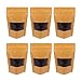 Price comparison product image Belinlen 200pcs 10x15cm Self-Sealing Kraft Paper Bag with Window Resealable Kraft Stand Up Pouches Kraft Zip Lock Food Storage Bags Multipurpose for Dried Fruit Coffee Tea Seeds (3.94x5.87")