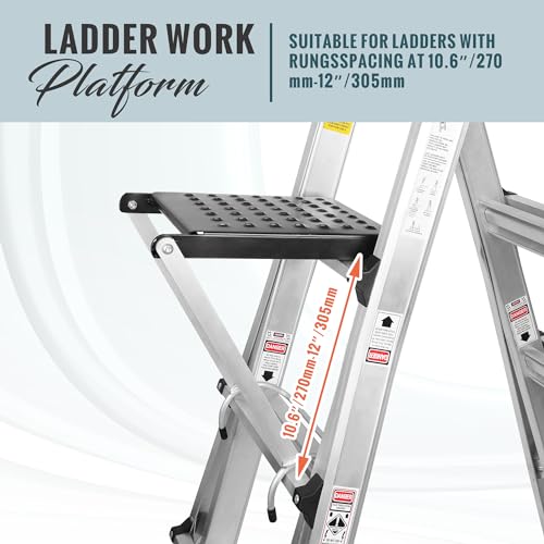 image for ORIENTOOLS Ladder Work Platform, Ladder Accessories, Heavy Duty Ladder