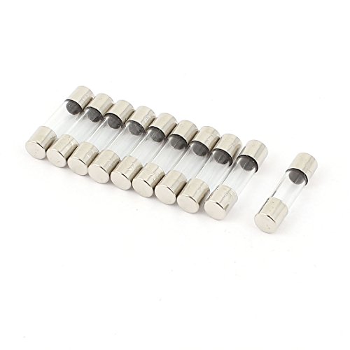 sourcing map 10Uds 250V 0.2A 200mA Veloz Rápido Soplado Vidrio Fusibles Tubos 5mm x 20mm