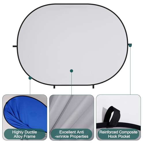 Fondo Plegable Kate 1.5x2 m Azul Gris miniatura 4