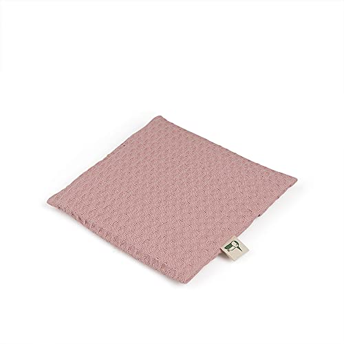 GRÜNSPECHT Rapssamen-Kissen mit waschbarem Bezug, Wärmekissen für Babys & Kleinkinder, bei Blähungen & Bauchschmerzen, Waffelpiqué, rosa (376-V2)