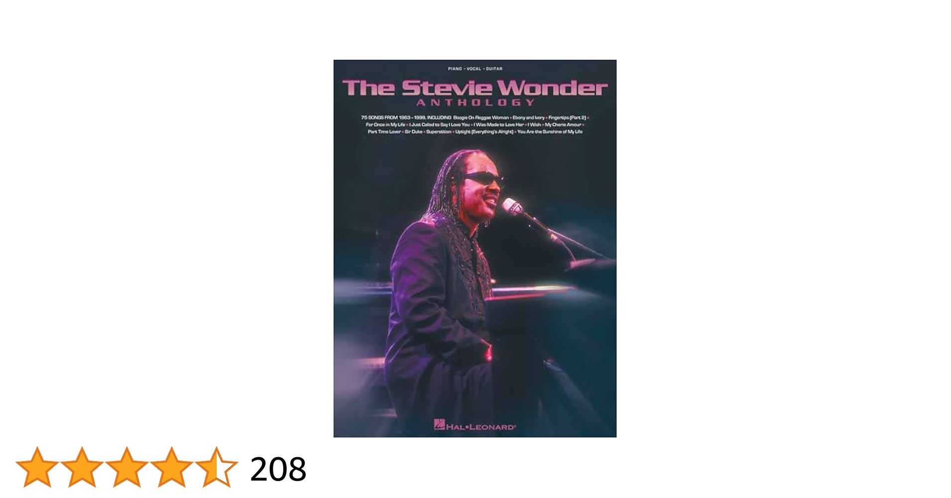 【輸入楽譜】The Stevie Wonder Anthology 75曲収録 ピアノ・ソロ&弾き語りセレクション スティーヴィー・ワンダー
