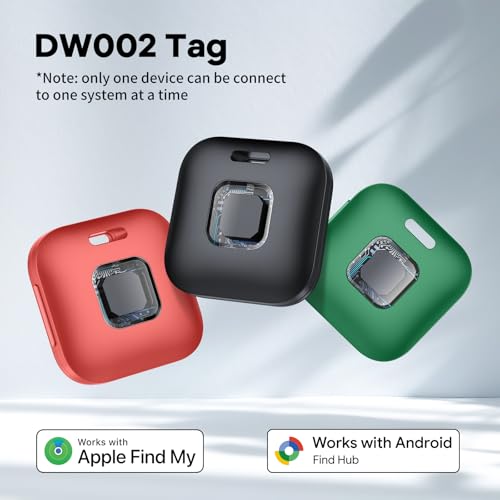 Image of Hoxe Air Tracker Tags-3 Pack for iOS & Android, Smart Tag for Key, Bag, Pet | Dual System Luggage Tracker Compatible with Apple Find My & Google Find Hub App, Bluetooth Key Finder Replaceable Battery
