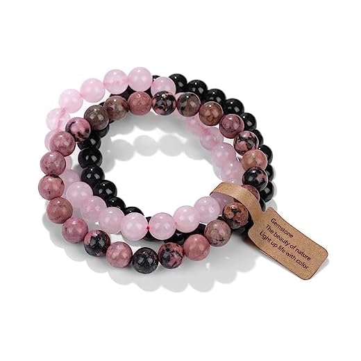 3 PCS Amethyst Crystal Bracelets Set