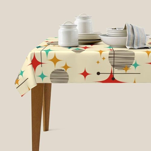 Nappe rectangulaire géométrique couverture de table grand format pour décor de cuisine à manger - 4