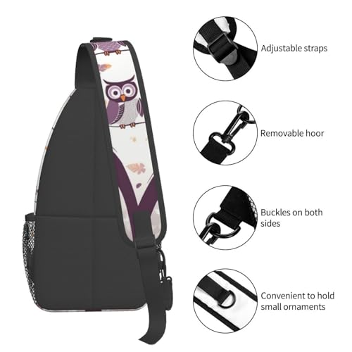Bolso bandolera cruzado para hombre estilo búho miniatura 5