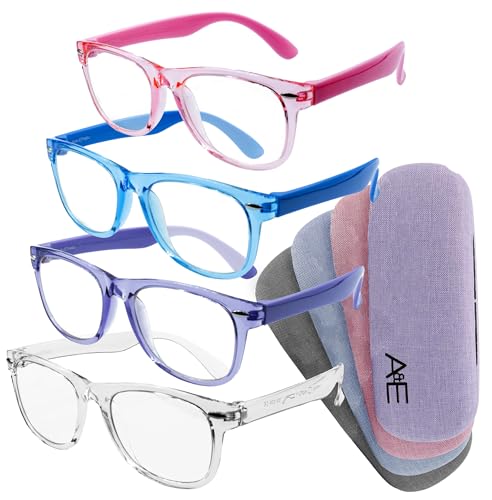 Image of GALVANOX Blue Light Glasses for Kids (4 Pack) Blue Light Blocking for Computer /Gaming (Ages 3-12)