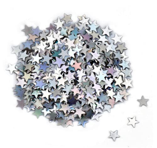 LATRAT 1000 Pezzi Coriandoli eleganti a forma di stella argentata per decorare la tavola di compleanno, matrimoni, feste a tema, decorazioni per regali fai da te