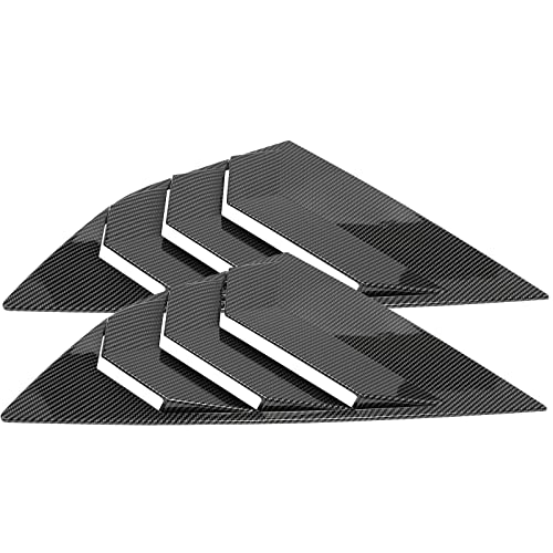 AUTOXBERT 2x Carbon Fiber Rear Window Louvers Vent Trim For Ford Focus ST RS MK3 12-18, Provide some privacy and additional shade for your car exterior.
