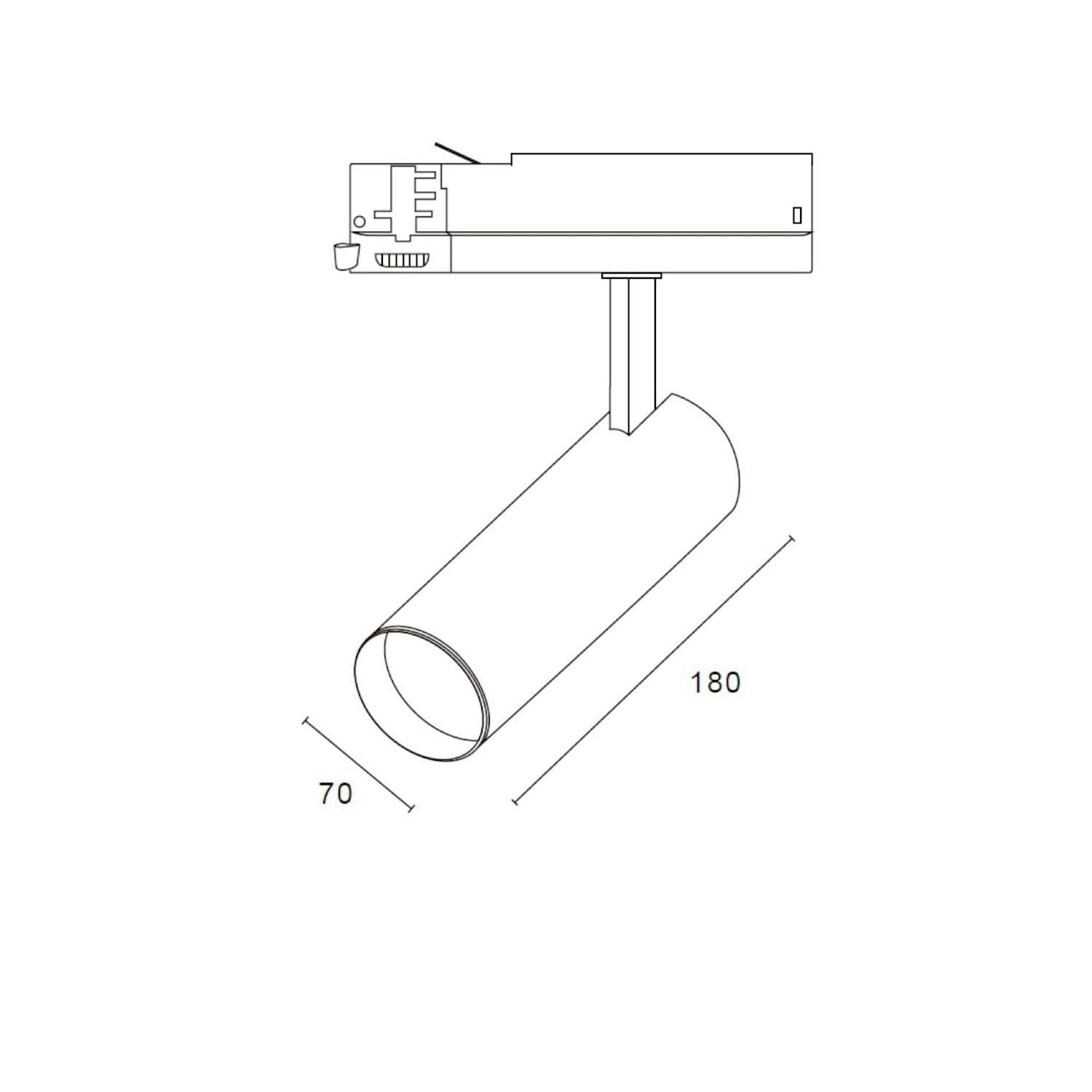 LEDKIA 3-Phasenstromschiene LED-Strahler 30W Carlo Weiss 6000K Kaltweiß