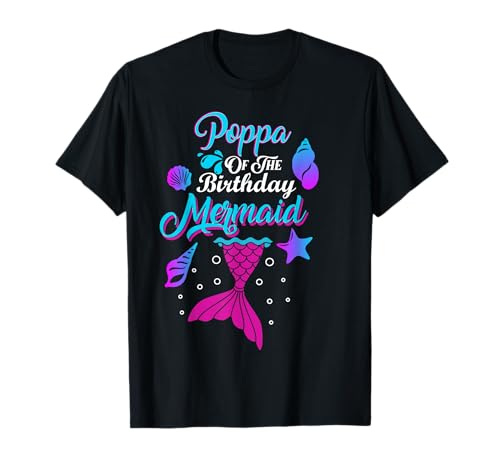Papá de la sirena de cumpleaños Camiseta
