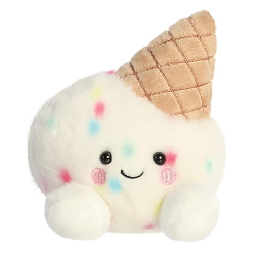 AURORA 34075 Palm Pals Sprinkle Ice Cream 5In Soft Toy White & Brown
