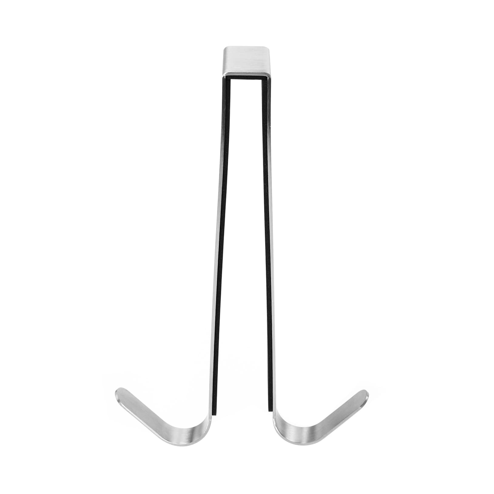 OUNONA 1pc Door Hook Storage Hangers Over The Door Hanging Rack Towel Hangers Double Sided Wreath Hook Back Door Hanger Punch- Hook Coat Hangers Towel Hooks Stainless Steel Silver