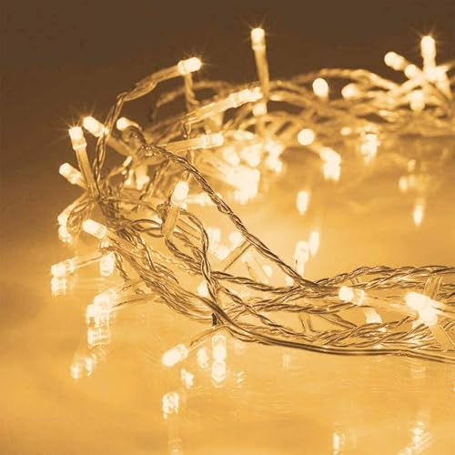 Image of XERGY LED String Ladi Lights- Decorative Fairy Lights for Indoor & Outdoor Use - Ideal for Diwali, Christmas, Parties, Garden & Home Decor-Warm White (Pack of 5 - 11M Each)