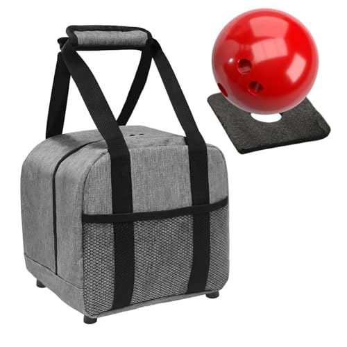 Bolso de mano individual para bolas de bolos con interior acolchado portátil 4