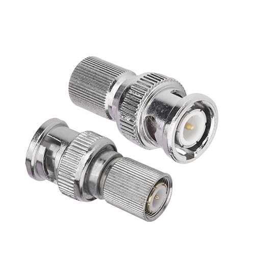 Image of MX BNC Connector with Fully Metal & Copper Plated having Golden Plated Pin RG58 Coaxial Cable Connectors (BNC Connector, 1.6 /5.6 Male to BNC Male, Pack of 1)