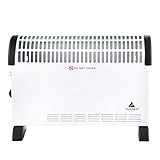 3 Einstellungen der Heizleistung：750W/1250W/2000W (Einstellung 1: 750W, Einstellung 2: 1250W, Einstellung 3: 2000W. Hinweis: Einstellung 3 bedeutet, dass beide Schalter eingeschaltet sind)