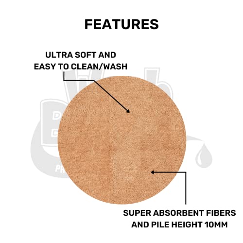 Image of Beige Solid Washable Polyester Car Seat Cover Non-Slip Mat for All Cars and Sofa Sets (3 Pieces Set)