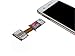 Dual SIM Card Micro SD Card Adapter (2 Pcs) for Android Smartphone,Ultra-slim Gold SIM Card Extender for Samsung S7 / S7 Edge / S8 / S8+ Huawei Mate7/8/9 Xiaomi Lenovo
