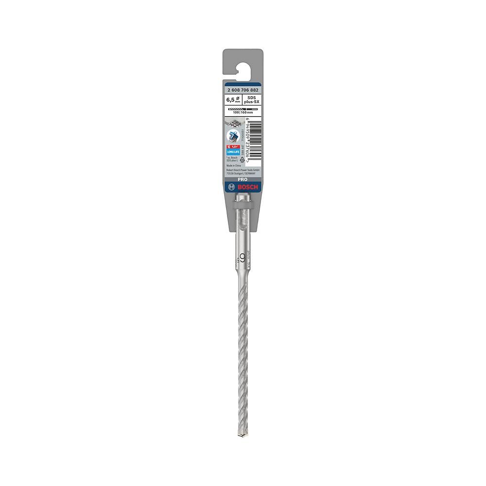 Bosch 1x PRO SDS plus-5X Kırıcı Delici Delme Ucu (Donatılı Beton, Beton, Ø 6,50 mm, Professional Aksesuar Kırıcı Delici)