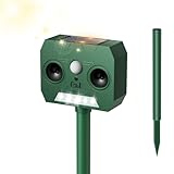 【2025 強力害獣対策】 動物撃退器 猫よけ 超音波 鳥よけ 犬よけ 野良猫対策 赤外線PIRセンサー 2つ超音波スピーカー LEDフラッシュライト搭載 ソーラー充電 3000mAh超長待機 IP66防水防塵 120°広範囲 12m感知 猫避けグッズ 差し込み＆壁掛け両用