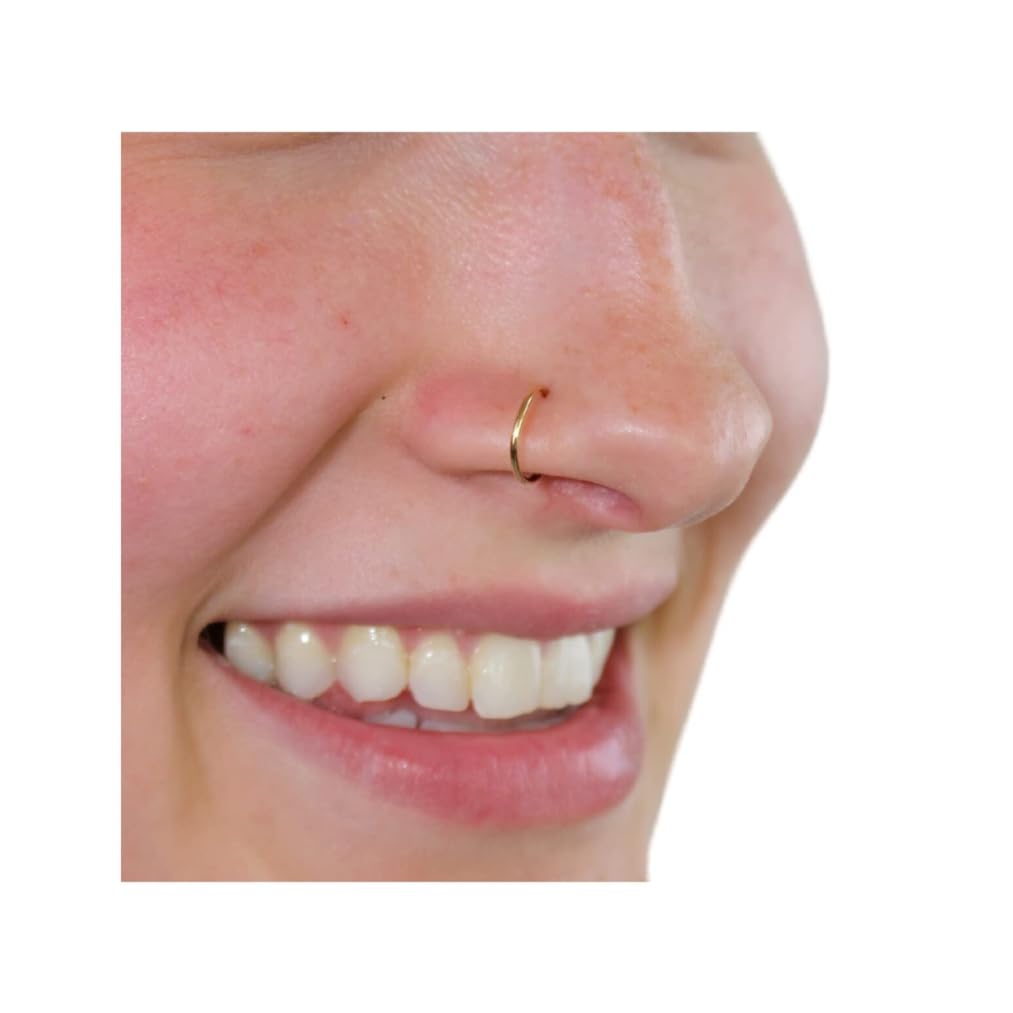 Tiny Fake Clipon Nose Ring for Nonpierced Nose, perfect for smallaverage size