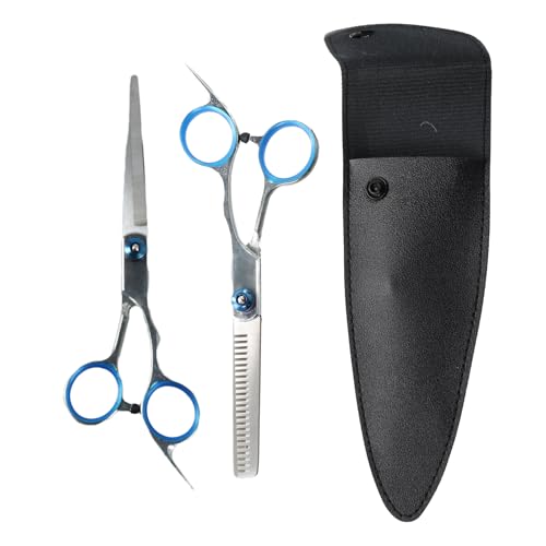 1 Set Professional 6-Inch Hairdressing Scissors & Thinning Scissors Set, Premium Stainless Steel Hair Cutting Kit for Men, Women, Children, and Pets, for Home, Salon, Barber & Grooming Needs