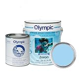 Olympic Pool Paint - Zeron - Blue Mist - 1 Gallon - two-part epoxy swimming pool paint - one-coat for plaster, fiberglass, steel and aluminum pools.